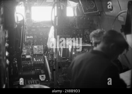 Réel 08- 1948 : la future route sur la mer. Un vol avec Scandianvian Airlines (SAS) de Copenhague à New York. Photo : Per Bratland / Aktuell / NTB ***la photo n'est pas traitée*** le texte de cette image est traduit automatiquement Banque D'Images