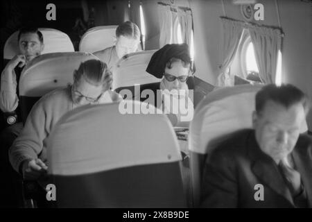 Réel 08- 1948 : la future route sur la mer. Un vol avec Scandianvian Airlines (SAS) de Copenhague à New York. Photo : Per Bratland / Aktuell / NTB ***la photo n'est pas traitée*** le texte de cette image est traduit automatiquement Banque D'Images