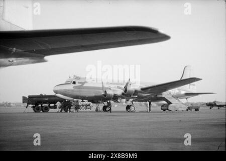 Réel 08- 1948 : la future route sur la mer. Un vol avec Scandianvian Airlines (SAS) de Copenhague à New York. Photo : Per Bratland / Aktuell / NTB ***la photo n'est pas traitée*** le texte de cette image est traduit automatiquement Banque D'Images