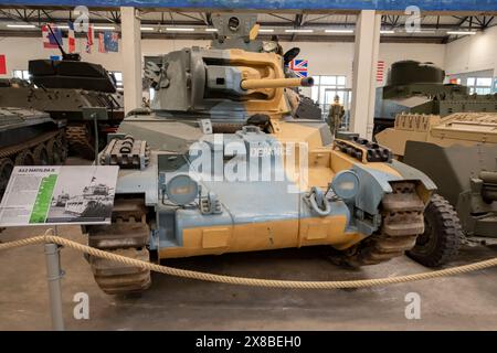 Char Matilda II au Musée des véhicules blindés à Saumur, France Banque D'Images