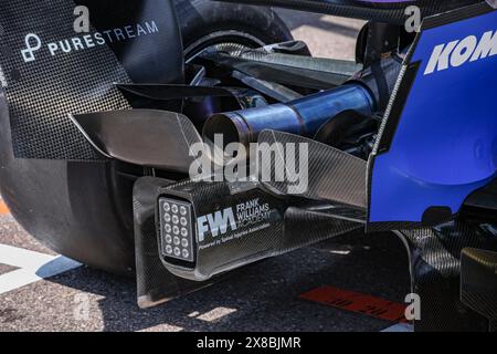 Williams Racing FW46, détail mécanique, poutre inférieure lors du Grand Prix de formule 1, Monaco. , . Championnat du monde de formule 1 du 23 au 26 mai 2024 sur le circuit de Monaco, à Monaco - photo Eric Alonso/DPPI crédit : DPPI Media/Alamy Live News Banque D'Images