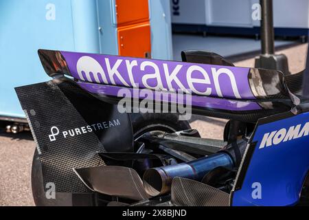 Williams Racing FW46, détail mécanique, aile arrière lors du Grand Prix de formule 1, Monaco. , . Championnat du monde de formule 1 du 23 au 26 mai 2024 sur le circuit de Monaco, à Monaco - photo Eric Alonso/DPPI crédit : DPPI Media/Alamy Live News Banque D'Images