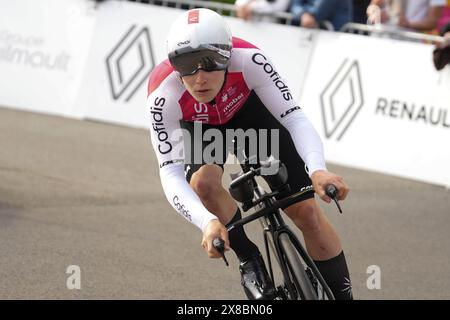 Laval, France. 23 mai 2024. Axel Zingle de Cofidis lors des boucles de la Mayenne 2024, étape 1 Prologue espace Mayenne Laval, course cycliste UCI Pro Series le 23 mai 2024 à Laval, France - photo Laurent Lairys/DPPI crédit : DPPI Media/Alamy Live News Banque D'Images