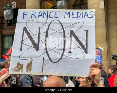 Les grèves perturbent les diffusions et les plateformes numériques de FRANCE 24 Banque D'Images