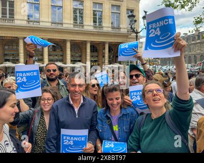 Les grèves perturbent les diffusions et les plateformes numériques de FRANCE 24 Banque D'Images