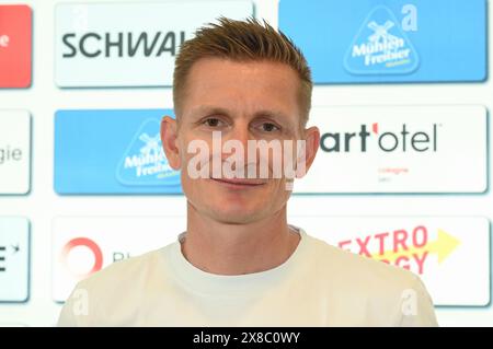 Cologne, Allemagne. 24 mai 2024. Ancien cycliste André Greipel à la conférence de presse du classique cycliste Rund um Köln, qui a lieu pour la 106ème fois cette année. Crédit : Horst Galuschka/dpa/Alamy Live News Banque D'Images