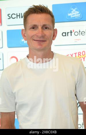 Cologne, Allemagne. 24 mai 2024. Ancien cycliste André Greipel à la conférence de presse du classique cycliste Rund um Köln, qui a lieu pour la 106ème fois cette année. Crédit : Horst Galuschka/dpa/Alamy Live News Banque D'Images