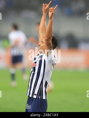 Lima, Pérou. 20 mai 2024. Renzo Garces d'Alianza Lima lors du match de Liga 1 entre Alianza de Lima et Deportivo Garcilaso a joué au Nacional Stadium le 28 janvier 2024 à Lima, au Pérou. (Photo de Miguel Marrufo /PRESSINPHOTO) crédit : AGENCE SPORTIVE PRESSINPHOTO/Alamy Live News Banque D'Images