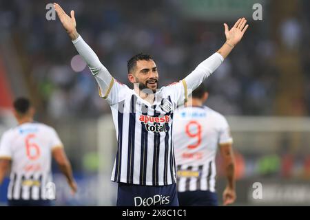 Lima, Pérou. 20 mai 2024. Juan Pablo Freytes d'Alianza Lima lors du match de Liga 1 entre Alianza de Lima et Deportivo Garcilaso a joué au Nacional Stadium le 28 janvier 2024 à Lima, au Pérou. (Photo de Miguel Marrufo /PRESSINPHOTO) crédit : AGENCE SPORTIVE PRESSINPHOTO/Alamy Live News Banque D'Images