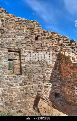 La ruine de l'Ouest, Aztec Ruins National Monument, Patrimoine Mondial de l'UNESCO, 850 A.D. - 1100 A.D., New Mexico, USA Banque D'Images