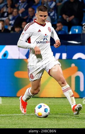 Bochum, Deutschland, 1. Fußball - BL, relégation, Hinspiel VFL Bochum : Fortuna Düsseldorf 0-3 AM 23 05. 2024 im Vonovia Ruhrstadion in Bochum Christos TZOLIS (F95) Foto : Norbert Schmidt, Düsseldorf Banque D'Images