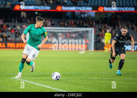 Melbourne, Victoria, Australie. 24 mai 2024. MELBOURNE, AUSTRALIE - 24 MAI : Ben Parkinson de Newcastle United alors qu'il jouait a A-League All Stars Men pendant la semaine mondiale du football au Marvel Stadium le 24 mai 2024 à Melbourne, Australie (crédit image : © Chris Putnam/ZUMA Press Wire) USAGE ÉDITORIAL SEULEMENT! Non destiné à UN USAGE commercial ! Crédit : ZUMA Press, Inc/Alamy Live News Banque D'Images