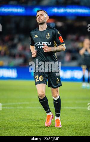 Melbourne, Victoria, Australie. 24 mai 2024. MELBOURNE, AUSTRALIE - 24 MAI : Jay O'Shea de A-League All Stars Men alors qu'il affrontait Newcastle United pendant la semaine mondiale du football au Marvel Stadium le 24 mai 2024 à Melbourne, Australie (crédit image : © Chris Putnam/ZUMA Press Wire) USAGE ÉDITORIAL EXCLUSIF ! Non destiné à UN USAGE commercial ! Crédit : ZUMA Press, Inc/Alamy Live News Banque D'Images