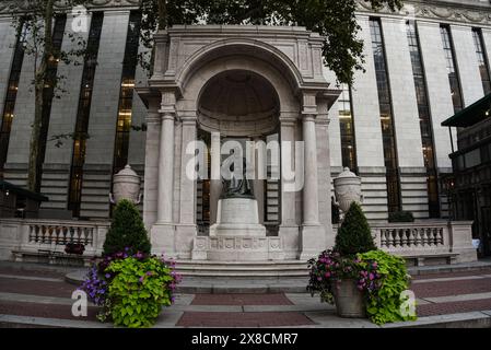 Le mémorial William Cullen Bryant à Bryant Park Terrace - Manhattan, New York Banque D'Images