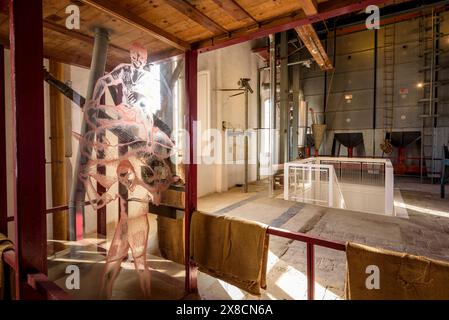 Intérieur du musée du Centre d'interprétation du riz, à Camarles (Tarragone, Catalogne, Espagne) ESP Interior del museo Centro de Interpretación del Arroz Banque D'Images