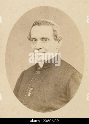 Photographie antique c1866 carte de visite, Giacomo Antonelli (1806-1876). C'était un cardinal diacre italien. SOURCE : CDV ORIGINAL Banque D'Images
