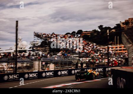 © SPORTPIXPRESS/MAXPPP, Monaco. 24 mai 2024. GRAND PRIX DE FORMULE 1 DE MONACO norris (lando) - (mclaren) en action lors de la séance d'essais libres 2 crédit : MAXPPP/Alamy Live News Banque D'Images