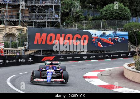 Monaco, Monte Carlo. 24 mai 2024. Daniel Ricciardo (AUS) RB VCARB 01. 24.05.2024. Championnat du monde de formule 1, Rd 8, Grand Prix de Monaco, Monte Carlo, Monaco, journée d'entraînement. Le crédit photo devrait se lire : XPB/Alamy Live News. Banque D'Images
