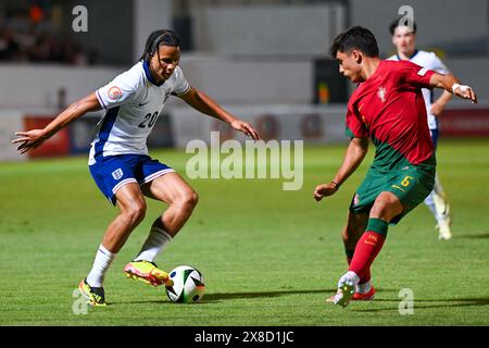 Larnaca, Chypre, 24 mai 2024. Angleterre U17 en action lors de l'égalité du Groupe d contre le Portugal aux Championnats d'Europe à Chypre. Crédit : TeeGeePix/Alamy Live News Banque D'Images