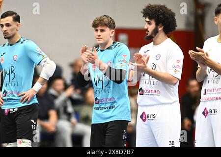 Anvers, Belgique. 24 mai 2024. Vedran Lornoy du FT Antwerpen photographié lors d'un match de football de futsal entre FT Antwerpen et Sporting Anderlecht, le premier match de la finale Play-Off de la saison 2023-2024 de la première division belge, vendredi 24 mai 2024 à Anvers, Belgique . Crédit : Sportpix/Alamy Live News Banque D'Images