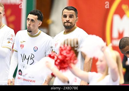 Anvers, Belgique. 24 mai 2024. Khalid Moussaoui du FT Antwerpen photographié lors d'un match de football de futsal entre FT Antwerpen et Sporting Anderlecht, le premier match de la finale Play-Off de la saison 2023-2024 de la première division belge, vendredi 24 mai 2024 à Anvers, Belgique . Crédit : Sportpix/Alamy Live News Banque D'Images