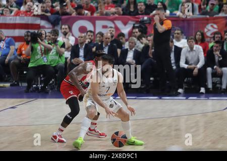 Berlin, Allemagne, 24 mai 2024. Facundo Campazzo lors du match entre l'Olympiacos et le Real Madrid. Turkish Airlines Euroliga final four Berlin 2024. Crédit : Fabideciria/Alamy Live News Banque D'Images