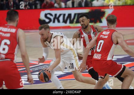 Berlin, Allemagne, 24 mai 2024. Dzanan Musa lors du match entre Olympiacos vs Real Madrid. Turkish Airlines Euroliga final four Berlin 2024. Crédit : Fabideciria/Alamy Live News Banque D'Images