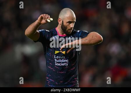 Matt Frawley de Leeds Rhinos lors du match de la Betfred Super League Round 12 St Helens vs Leeds Rhinos au Totally Wicked Stadium, St Helens, Royaume-Uni, 24 mai 2024 (photo de Craig Thomas/News images) Banque D'Images