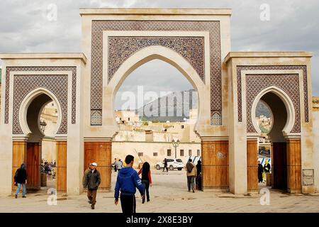 Bab R'CIF à Médina de Fes-el-Bali, Maroc Banque D'Images