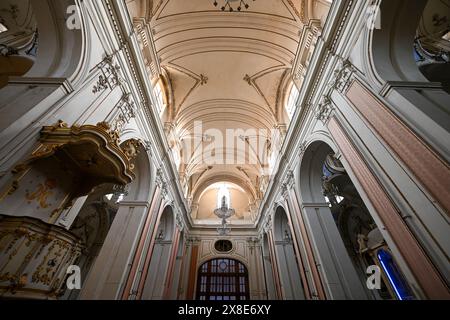 Catane, Italie - août 18, 2023 : Eglise de l'Immaculée François d'assise dans le centre historique de la ville de Catane, Sicile, Italie du Sud. Banque D'Images