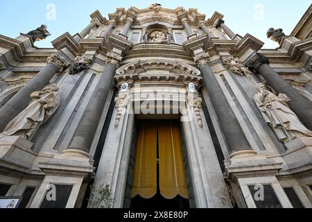 Basilica Cattedrale di Sant'Agata in Gallipoli Cathedral, Catane, Italie Banque D'Images