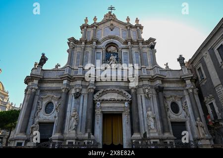 Basilica Cattedrale di Sant'Agata in Gallipoli Cathedral, Catane, Italie Banque D'Images