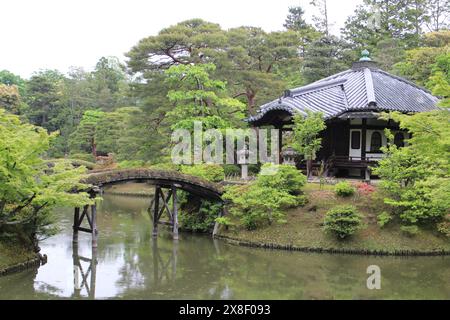 Onrin-do et jardin japonais dans Katsura Imperial Villa, Kyoto, Japon Banque D'Images