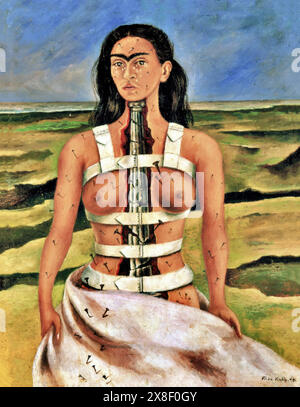 La colonne brisée, 1944 (peinture) de l'artiste Kahlo, Frida (1907-54) mexicaine. Illustration de Vecteur