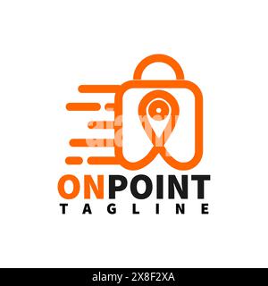 Modèle de conception de logo de boutique en ligne, illustration vectorielle, modèle de conception de logo de boutique en ligne. Illustration de Vecteur