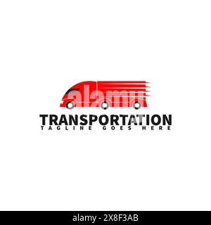 modèle de logo de camion , modèle de logo de transport , modèle de logo de transport , modèle de logo de livraison , transport lourd Illustration de Vecteur