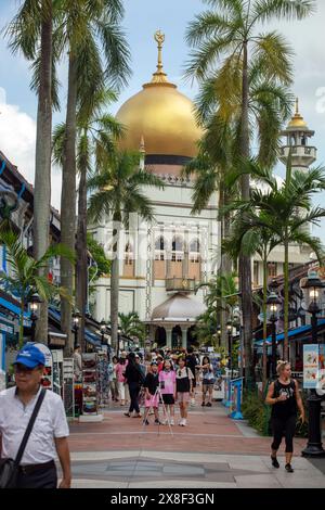 Touristes dans le quartier arabe, Singapour Banque D'Images