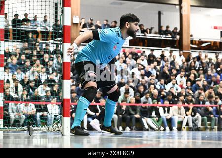Anvers, Belgique. 24 mai 2024. MoUsTaFa Idrissi de FT Antwerpen photographié lors d'un match de football de futsal entre FT Antwerpen et Sporting Anderlecht, le premier match de la finale Play-Off de la saison 2023-2024 de la première division belge, samedi 24 mai 2024 à Anvers, Belgique . Crédit : Sportpix/Alamy Live News Banque D'Images