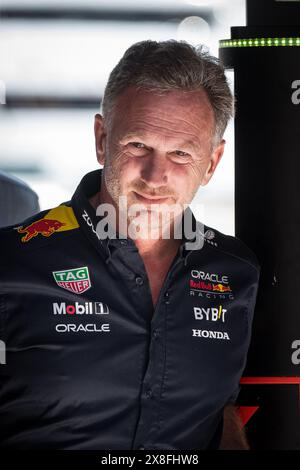 Monaco, Monaco. 24 mai 2024. Christian Horner, le principal de l'équipe Oracle Red Bull Racing, est vu dans le paddock lors du week-end du Grand Prix de F1 de Monaco le 24 mai 2024. Crédit : SOPA images Limited/Alamy Live News Banque D'Images