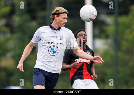 Haarlem, pays-Bas. 25 mai 2024. HAARLEM, 25-05-2024, Sportpark Spanjaardslaan, saison 2023/2024, football néerlandais Betnation Tweede Divisie. Koninklijke HFC joueur Ruben Heeremans pendant le match Koninklijke HFC - Jong Almere City crédit : Pro Shots/Alamy Live News Banque D'Images