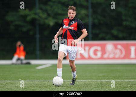 Haarlem, pays-Bas. 25 mai 2024. HAARLEM, 25-05-2024, Sportpark Spanjaardslaan, saison 2023/2024, football néerlandais Betnation Tweede Divisie. Jong Almere City FC joueur Sisqo levier pendant le match Koninklijke HFC - Jong Almere City crédit : Pro Shots/Alamy Live News Banque D'Images