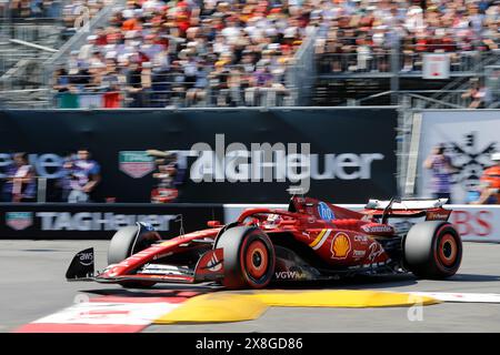 Monte Carlo, Principauté de Monaco. 25 mai 2024. Grand Prix de formule 1 de Monaco au circuit de Monaco à Monte Carlo. Sur la photo : Charles Leclerc (mon) de la Scuderia Ferrari dans la Ferrari SF-24 lors des qualifications © Piotr Zajac/Alamy Live News Banque D'Images