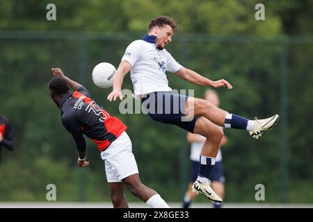 Haarlem, pays-Bas. 25 mai 2024. HAARLEM, 25-05-2024, Sportpark Spanjaardslaan, saison 2023/2024, football néerlandais Betnation Tweede Divisie. Koninklijke HFC joueur Thomas Rier pendant le match Koninklijke HFC - Jong Almere City crédit : Pro Shots/Alamy Live News Banque D'Images