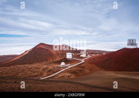 Hawaii, HI États-Unis - 29 octobre 2016 : Observatoire W. M. Keck au parc national des volcans d'Hawaï. Banque D'Images