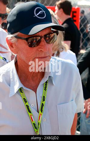 25 mai 2024, circuit de Monaco, Monte Carlo, Grand Prix de formule 1 Monaco 2024, en photo l'acteur américain Michael Douglas dans le paddock de formule 1 à Monaco. Banque D'Images