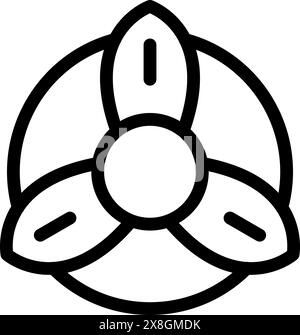 Conception simpliste d'art au trait d'une fleur de lotus adaptée aux logos ou aux thèmes spirituels Illustration de Vecteur