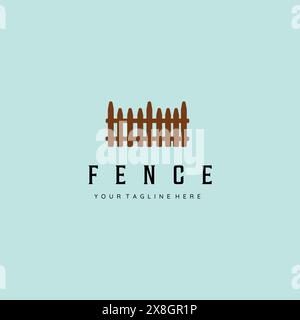 Logo de clôture vintage illustration vectorielle design Illustration de Vecteur