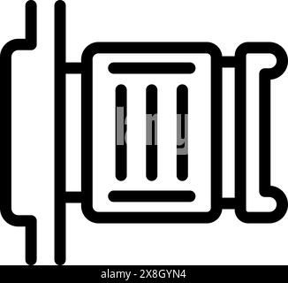 Illustration graphique d'une icône d'objectif d'appareil photo, isolée sur un fond blanc, adaptée à divers modèles Illustration de Vecteur