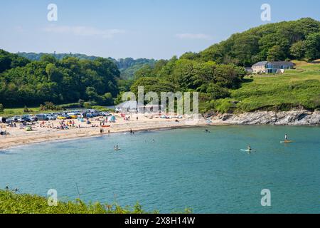 Maenporth Beach près de Falmouth, Cornouailles du Sud Banque D'Images