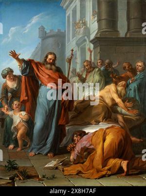 Les miracles de Saint Jacques le Grand. Noël Nicolas Coypel. 1726. Banque D'Images